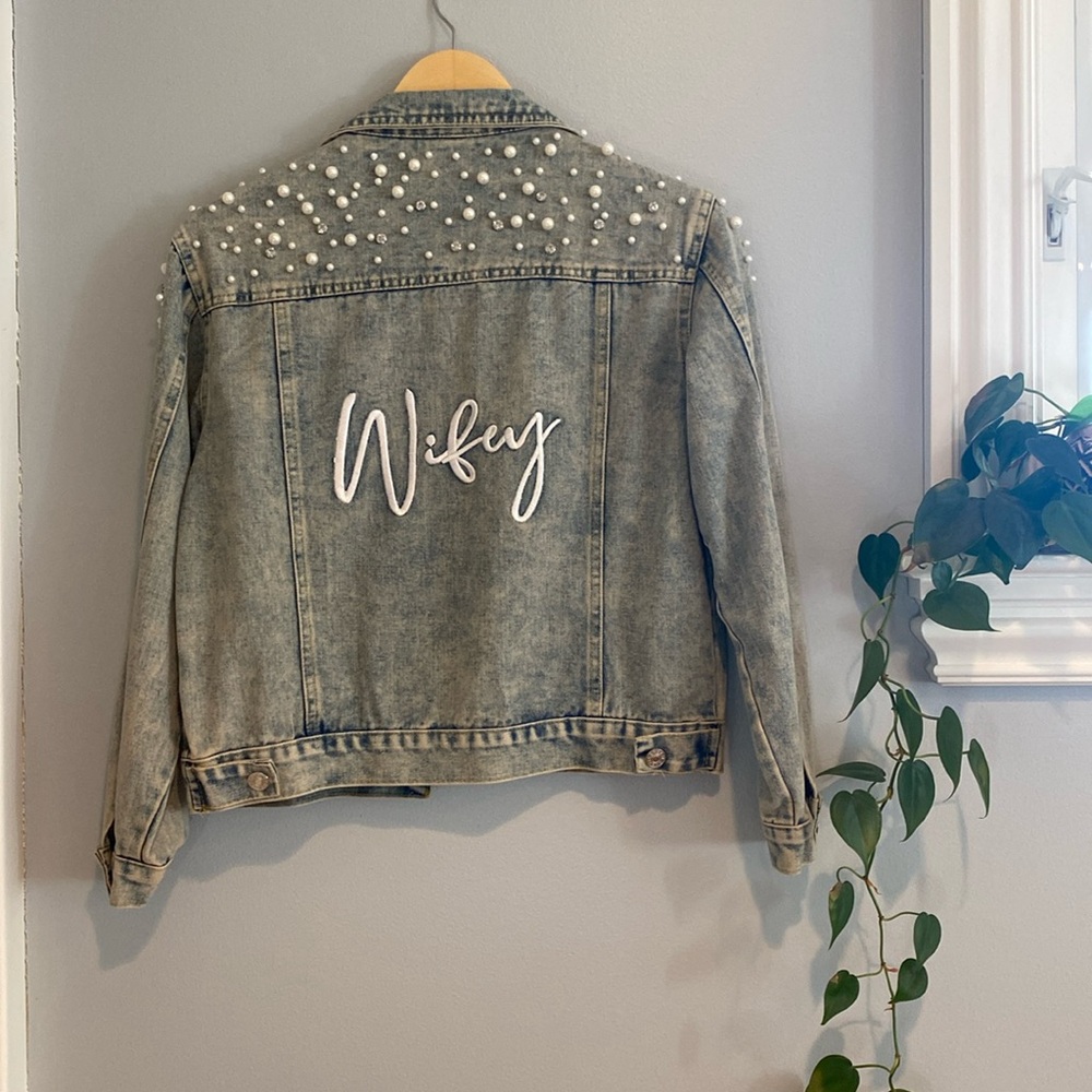 DB Studio Beaded Wifey Jean Jacket